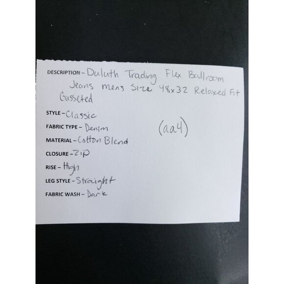 Duluth Trading Flex Ballroom Jeans Mens Size 48x32 Relaxed Fit Straight Leg - Picture 12 of 12